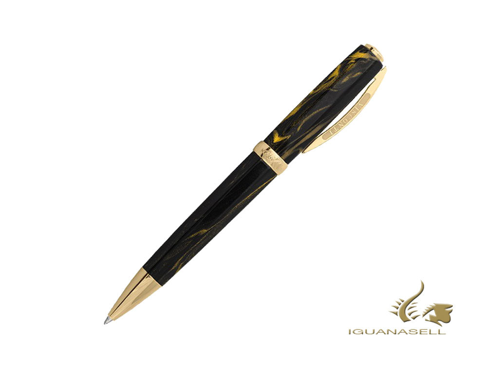 Stylo à bille Visconti Medici Golden Black, noir, or, KP17-07-BP