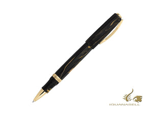 Visconti Medici Golden Black Rollerball Pen, Black, Gold, KP17-07-RB