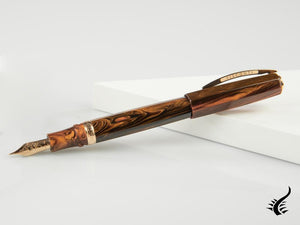 Visconti Medici Rose gold Fountain Pen, Brown, Rose Gold, KP17-03-FP