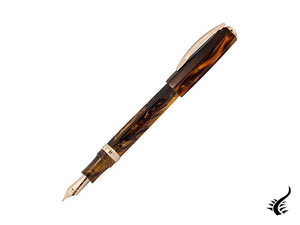 Visconti Medici Rose gold Fountain Pen, Brown, Rose Gold, KP17-03-FP