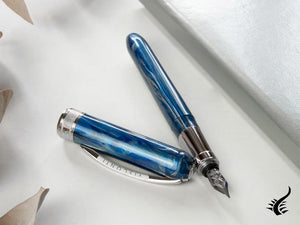 Visconti Rembrandt Blue Fog Fountain Pen, Resin, Blue, KP10-09-FP