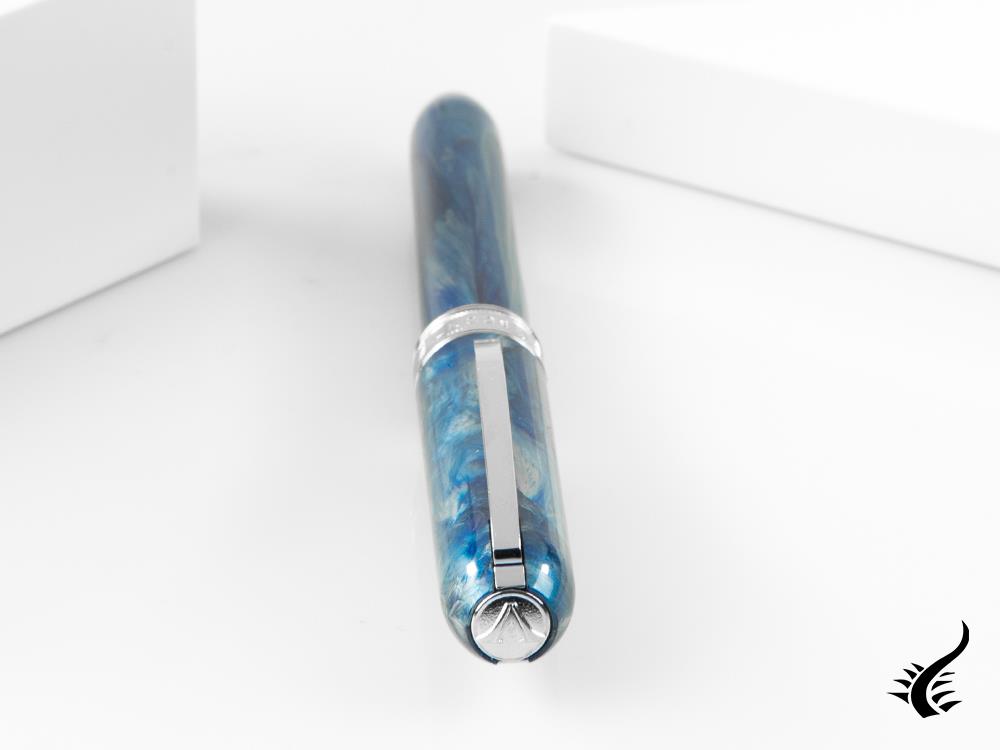 Stylo plume Visconti Rembrandt Blue Fog, résine, bleu, KP10-09-FP