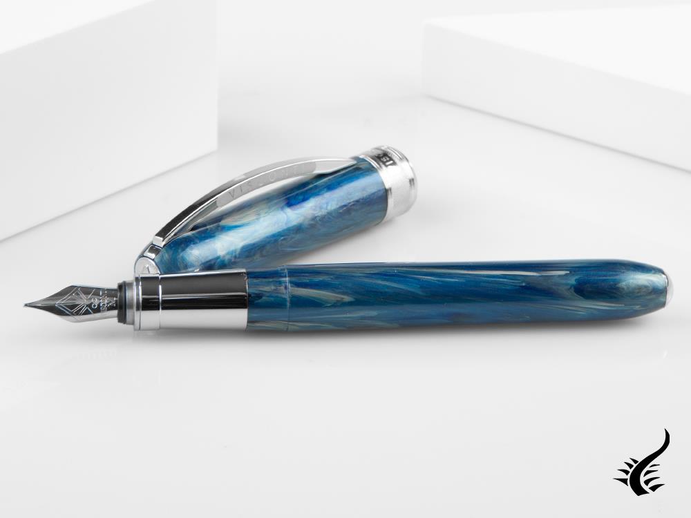 Stylo plume Visconti Rembrandt Blue Fog, résine, bleu, KP10-09-FP