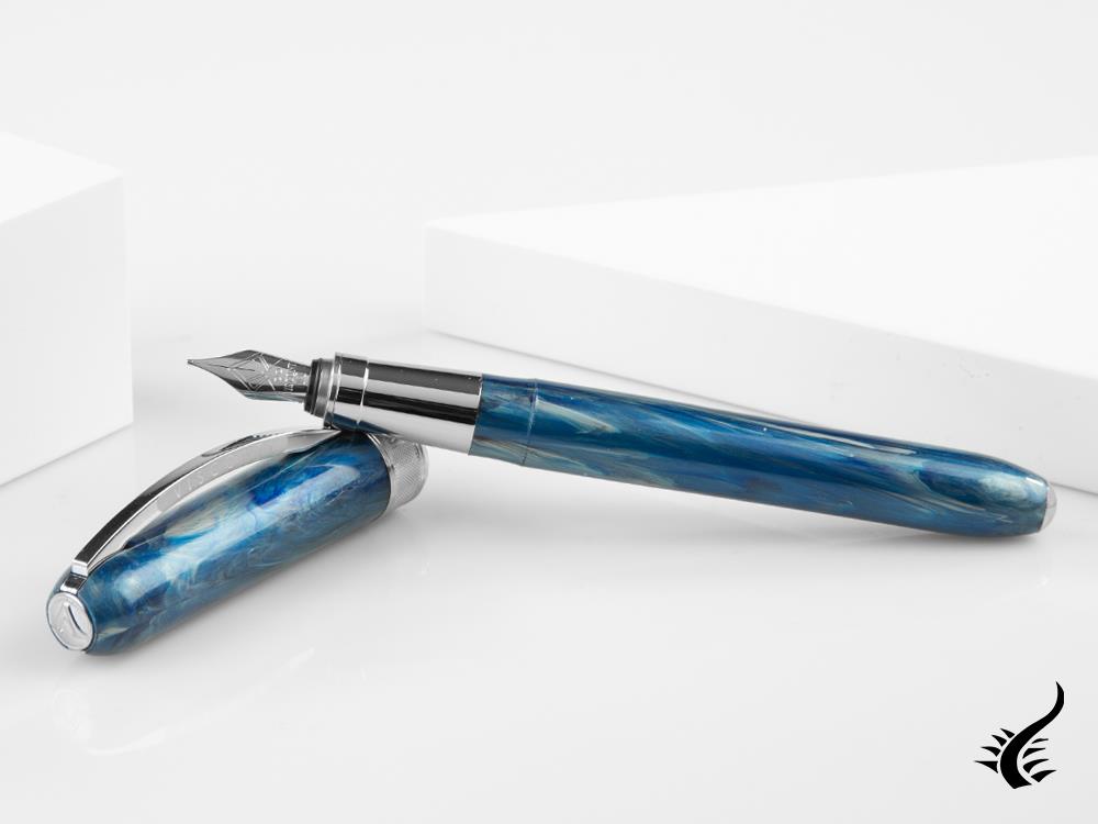 Stylo plume Visconti Rembrandt Blue Fog, résine, bleu, KP10-09-FP