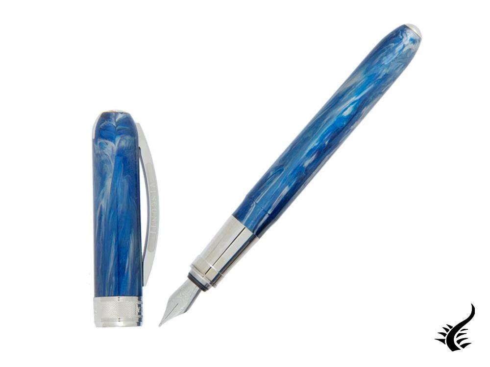 Stylo plume Visconti Rembrandt Blue Fog, résine, bleu, KP10-09-FP