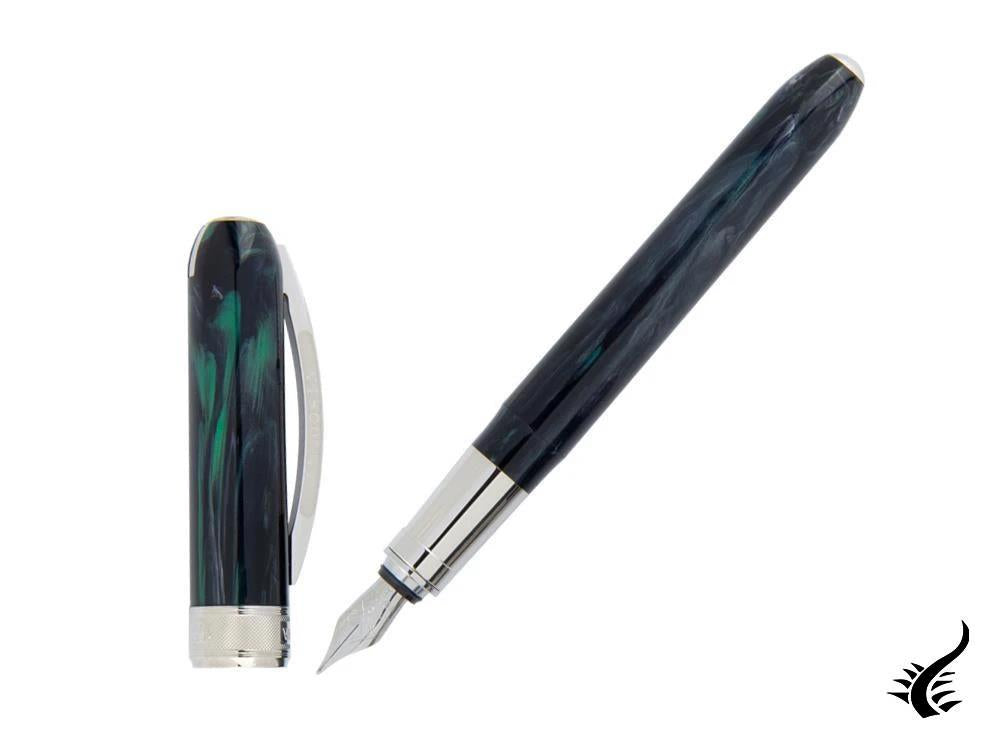 Visconti Rembrandt Fountain Pen Dark Forest, Green, Black, KP10-11-FP