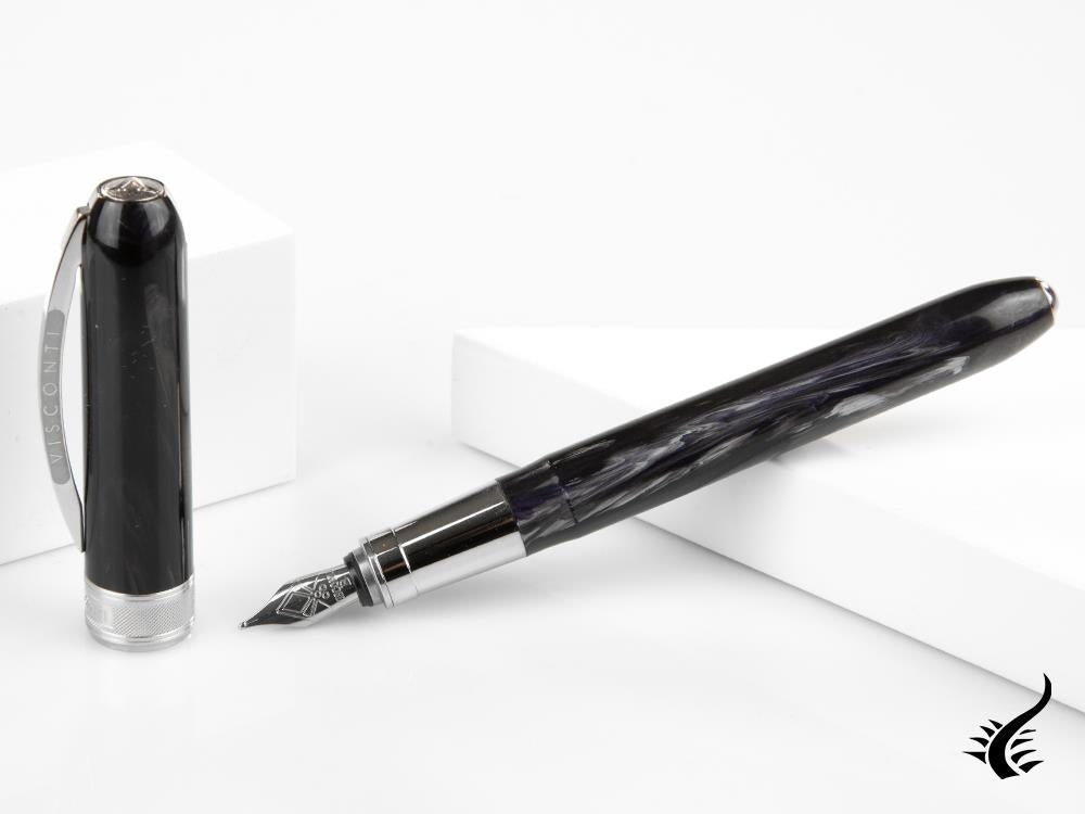 Visconti Rembrandt Fountain Pen, Resin, Palladium, Black, KP10-01-FP