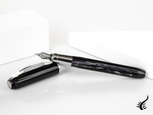 Visconti Rembrandt Fountain Pen, Resin, Palladium, Black, KP10-01-FP