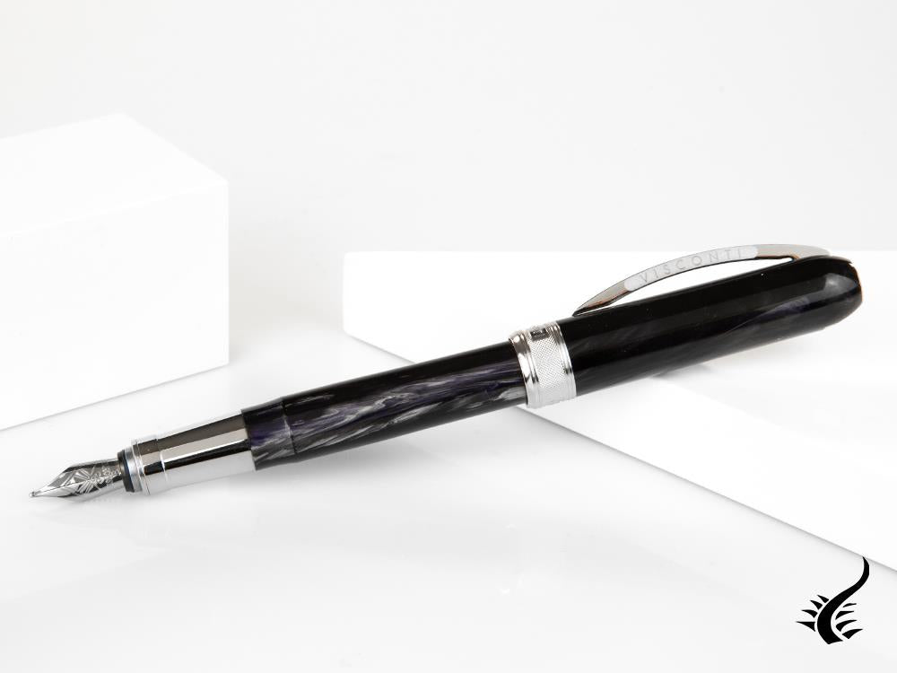 Visconti Rembrandt Fountain Pen, Resin, Palladium, Black, KP10-01-FP