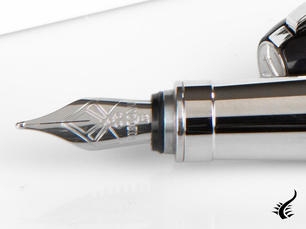 Visconti Rembrandt Fountain Pen, Resin, Palladium, Black, KP10-01-FP