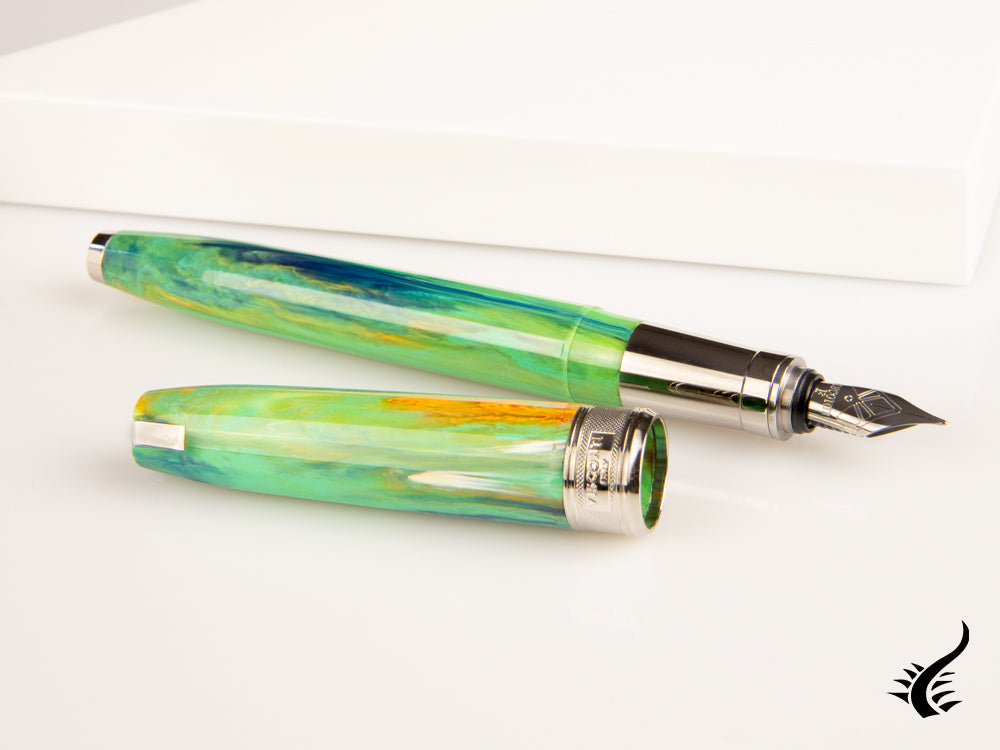 Visconti Van Gogh Irises Fountain Pen, Resin, Palladium trim, KP12-03-FP