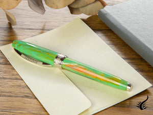 Visconti Van Gogh Irises Rollerball pen, Resin, Palladium trim, Green KP12-03-RB