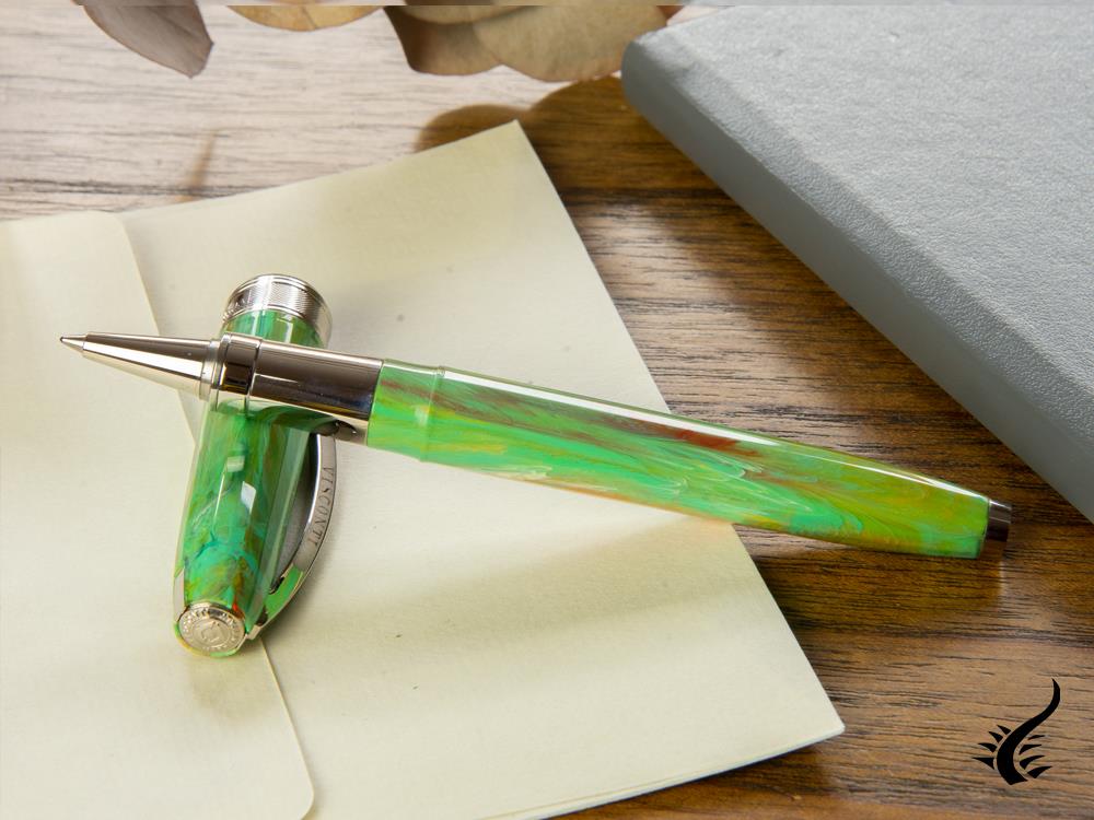 Visconti Van Gogh Irises Rollerball pen, Resin, Palladium trim, Green KP12-03-RB