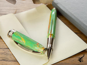 Visconti Van Gogh Irises Rollerball pen, Resin, Palladium trim, Green KP12-03-RB