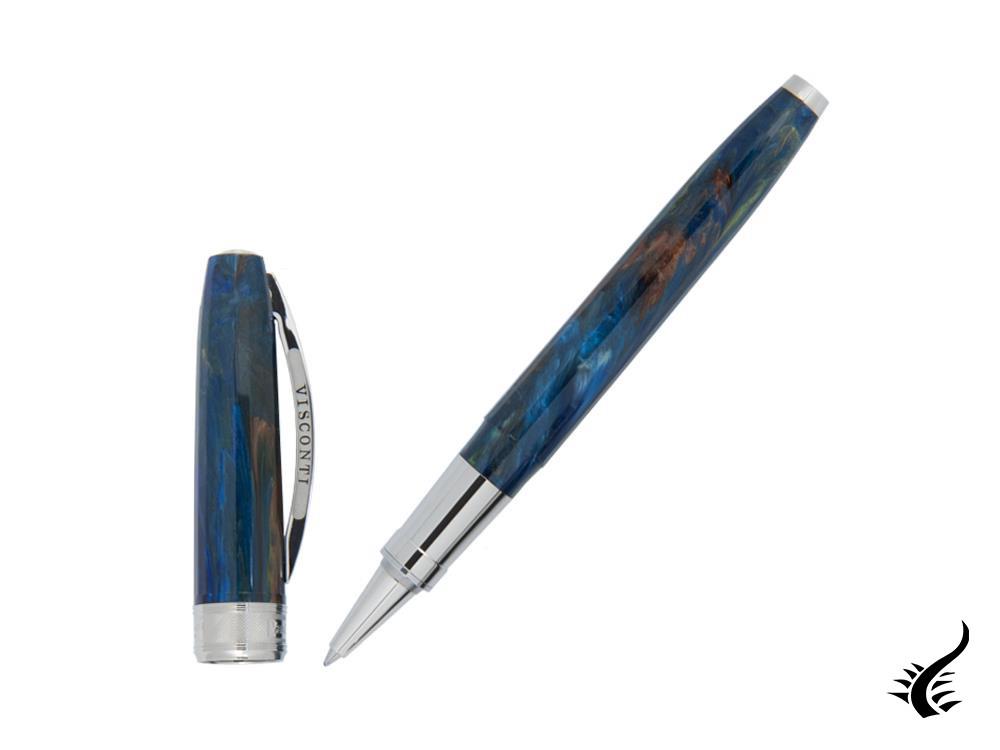 Stylo roller Visconti Van Gogh Starry Night, Résine, Palladium, Bleu KP12-04-RB