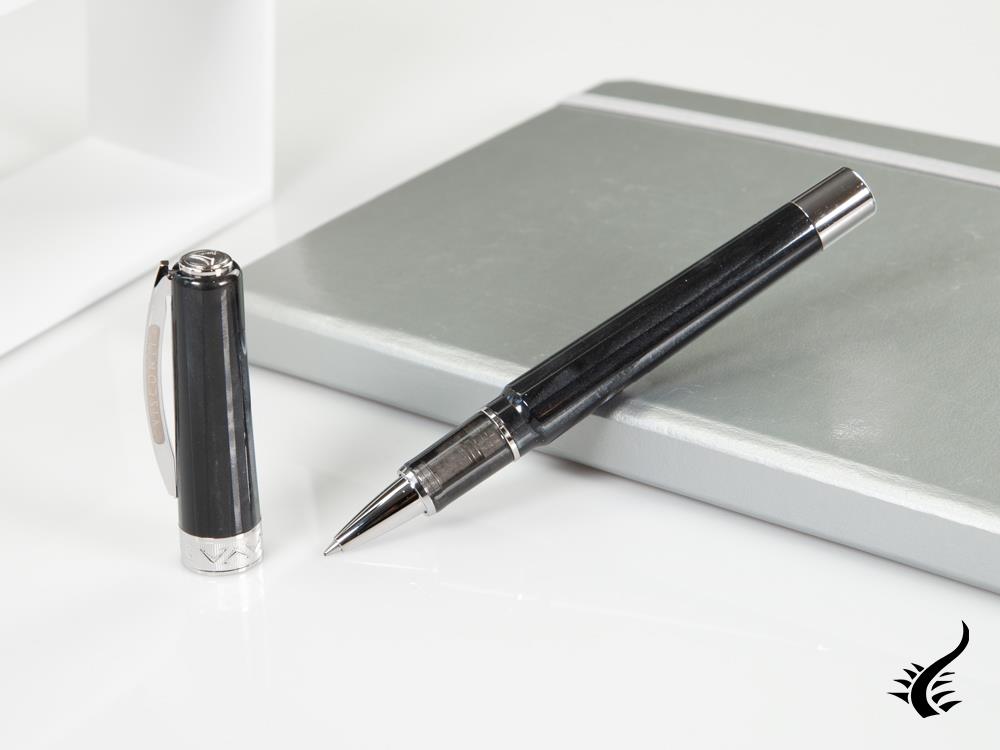 Stylo roller Visconti Voyager 2020 Black Star, Palladium, Noir, KP33-01-RB