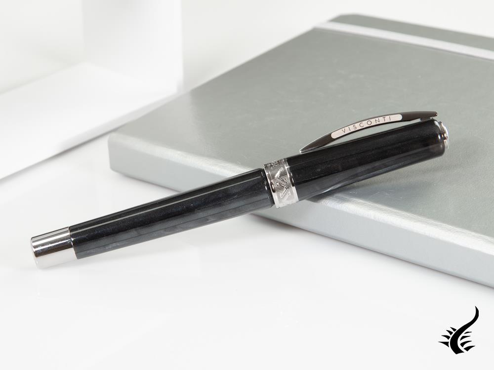 Stylo roller Visconti Voyager 2020 Black Star, Palladium, Noir, KP33-01-RB