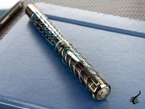 Visconti Watermark Fountain Pen, Blue, Limited Ed., Silver, KP20-03-FP