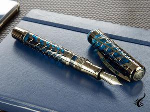 Visconti Watermark Fountain Pen, Blue, Limited Ed., Silver, KP20-03-FP