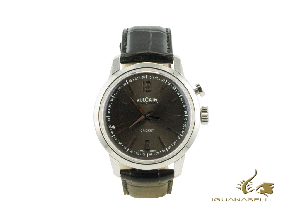 Montre manuelle Vulcain 50's Presidents Tradition, V-10, noire, 39 mm, 100153.296L