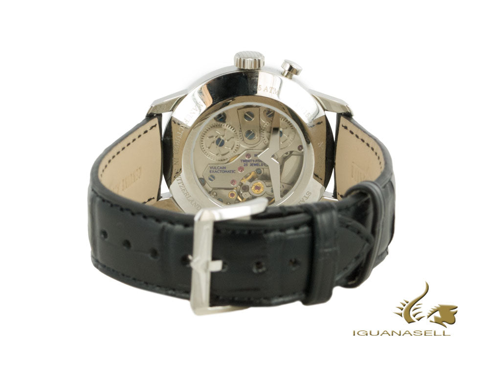 Montre manuelle Vulcain 50's Presidents Tradition, V-10, noire, 39 mm, 100153.296L