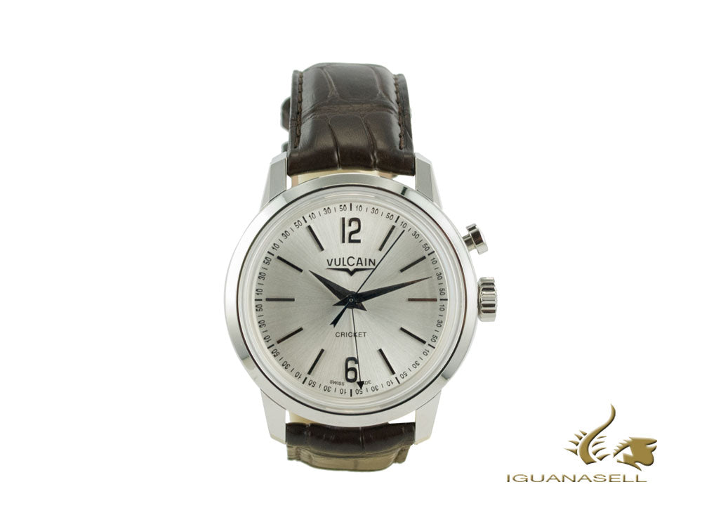 Montre manuelle Vulcain 50s Presidents Tradition, V-10, argent, 39 mm, 100153.295L