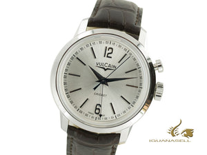 Montre manuelle Vulcain 50s Presidents Tradition, V-10, argent, 39 mm, 100153.295L