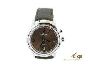 Vulcain 50s Presidents Tradition Manual Watch, V-11, Chocolat, 110151A45.BAC131