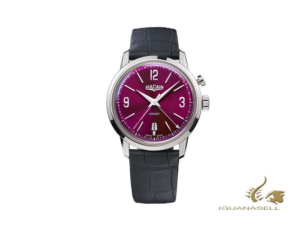 Montre manuelle Vulcain 50s Presidents Tradition, V-11, Framboise, 110151A85.BAL100