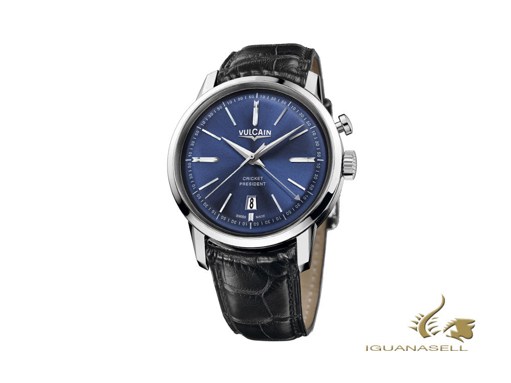 Montre manuelle Vulcain 50s Presidents Tradition, V-16, bleu, 160151.326L