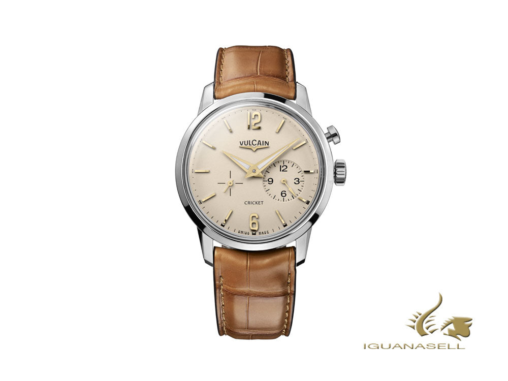 Montre manuelle Vulcain 50s Presidents Tradition, V-40, marron, 400150A76.BAL127