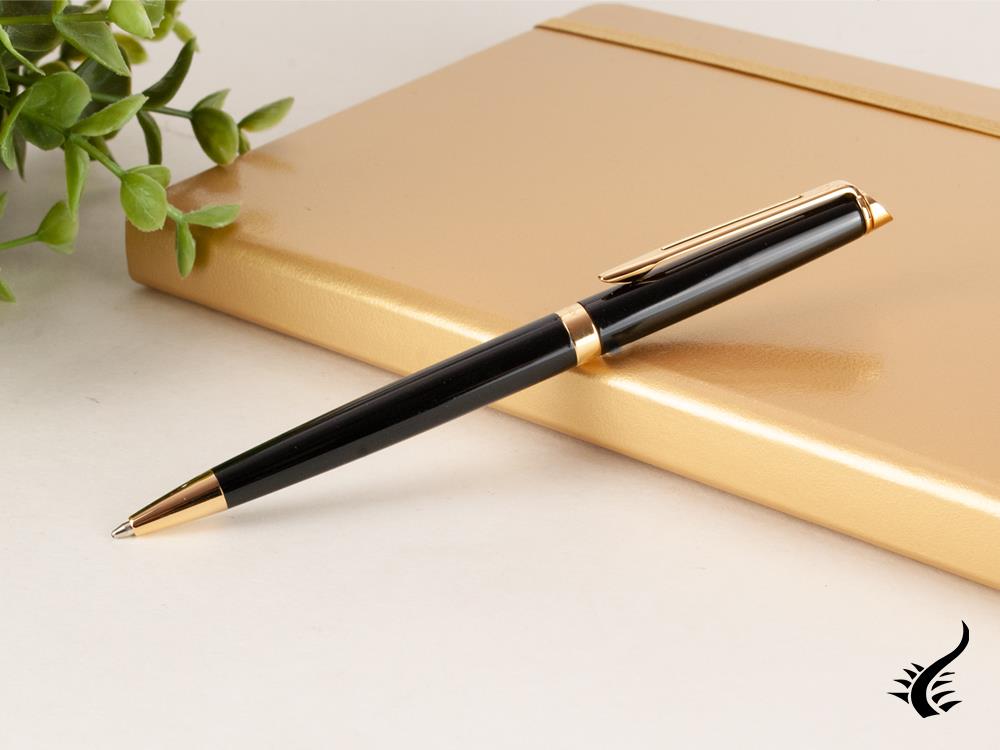 Waterman Ballpoint Pen Hémisphère Black Lacquer & Gold, S0920670