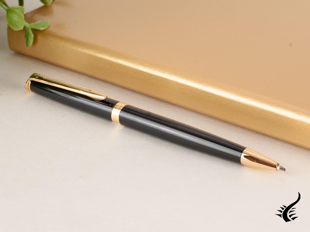 Waterman Ballpoint Pen Hémisphère Black Lacquer & Gold, S0920670