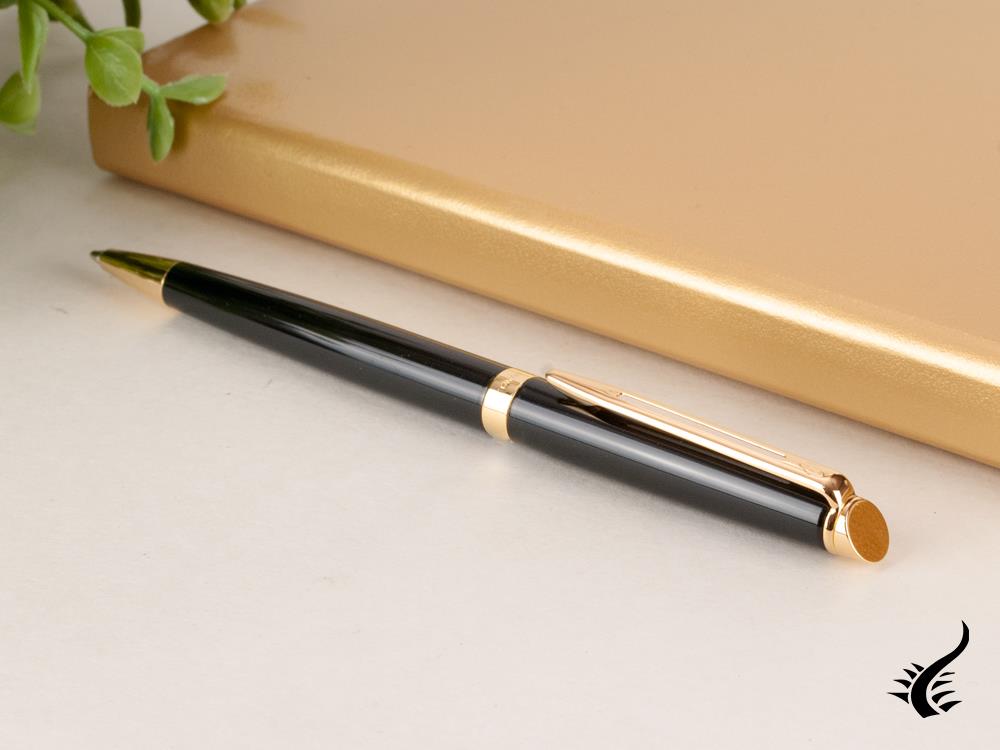 Waterman Ballpoint Pen Hémisphère Black Lacquer & Gold, S0920670