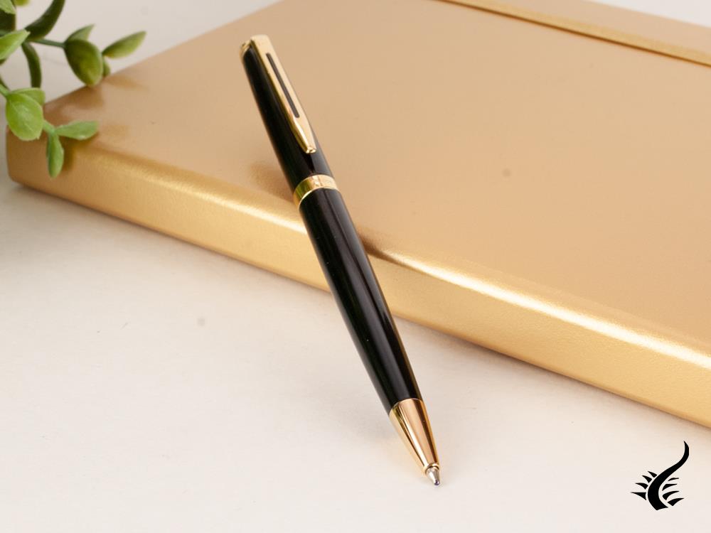 Waterman Ballpoint Pen Hémisphère Black Lacquer & Gold, S0920670