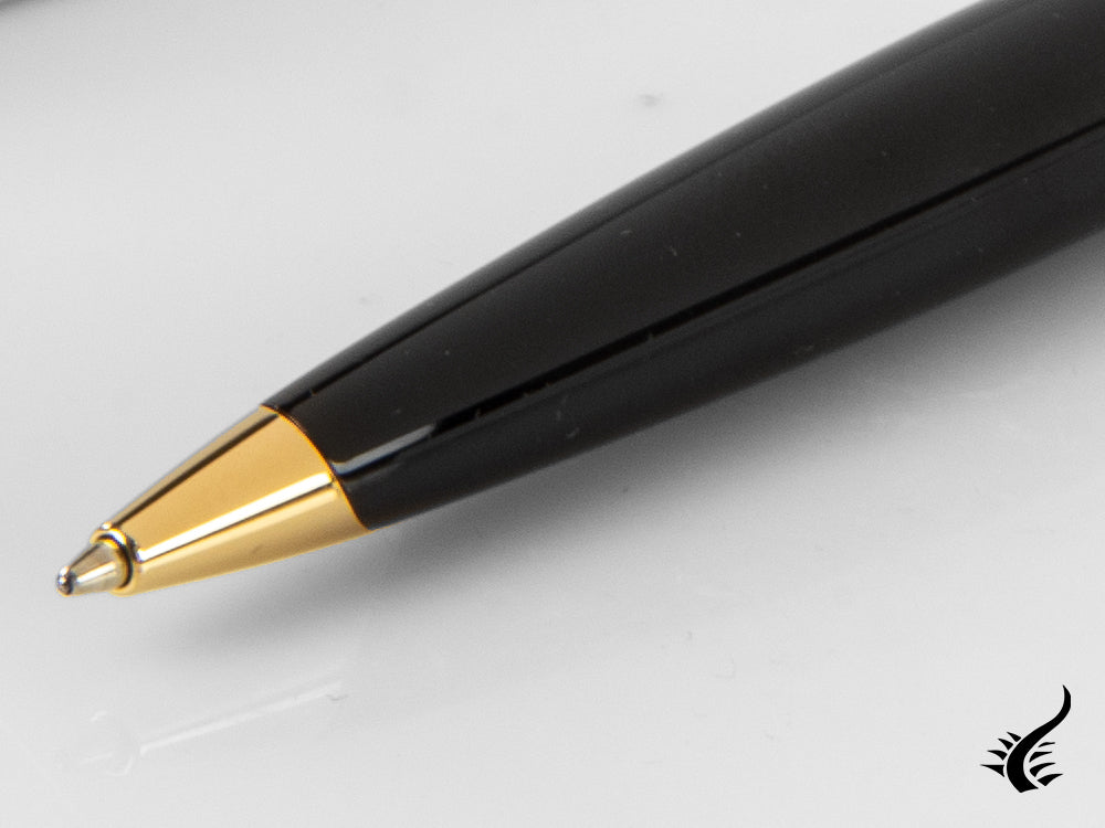 Waterman Carene Ballpoint Pen Deluxe Black - Silver Plated Cap