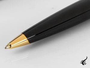 Stylo à bille Waterman Carene Deluxe Noir - Capuchon plaqué argent