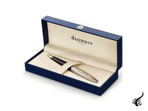 Stylo à bille Waterman Carene Deluxe Noir - Capuchon plaqué argent