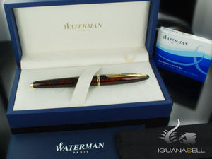 Stylo Plume Waterman Carène Marine Ambre, Laque, Attributs Dorés, S0700880