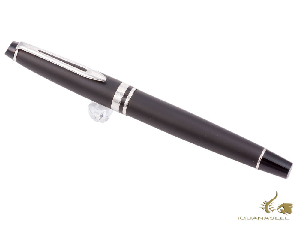 Waterman Expert Fountain Pen, Lacquer, Chrome trim, Matt Black