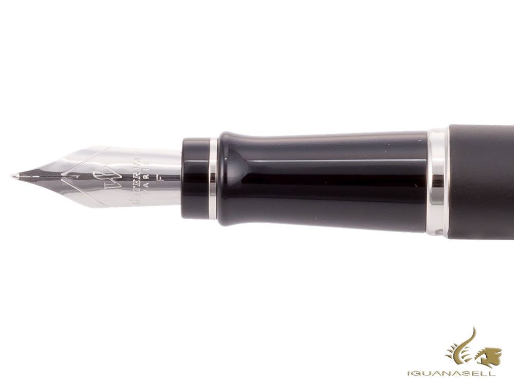 Waterman Expert Fountain Pen, Lacquer, Chrome trim, Matt Black