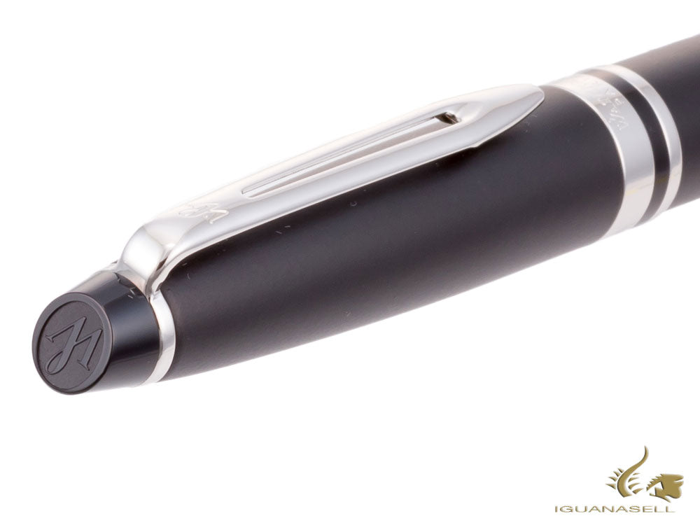 Waterman Expert Fountain Pen, Lacquer, Chrome trim, Matt Black