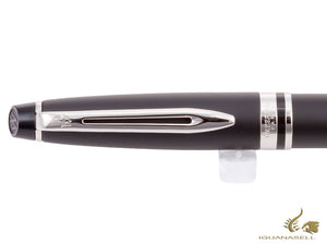 Waterman Expert Fountain Pen, Lacquer, Chrome trim, Matt Black