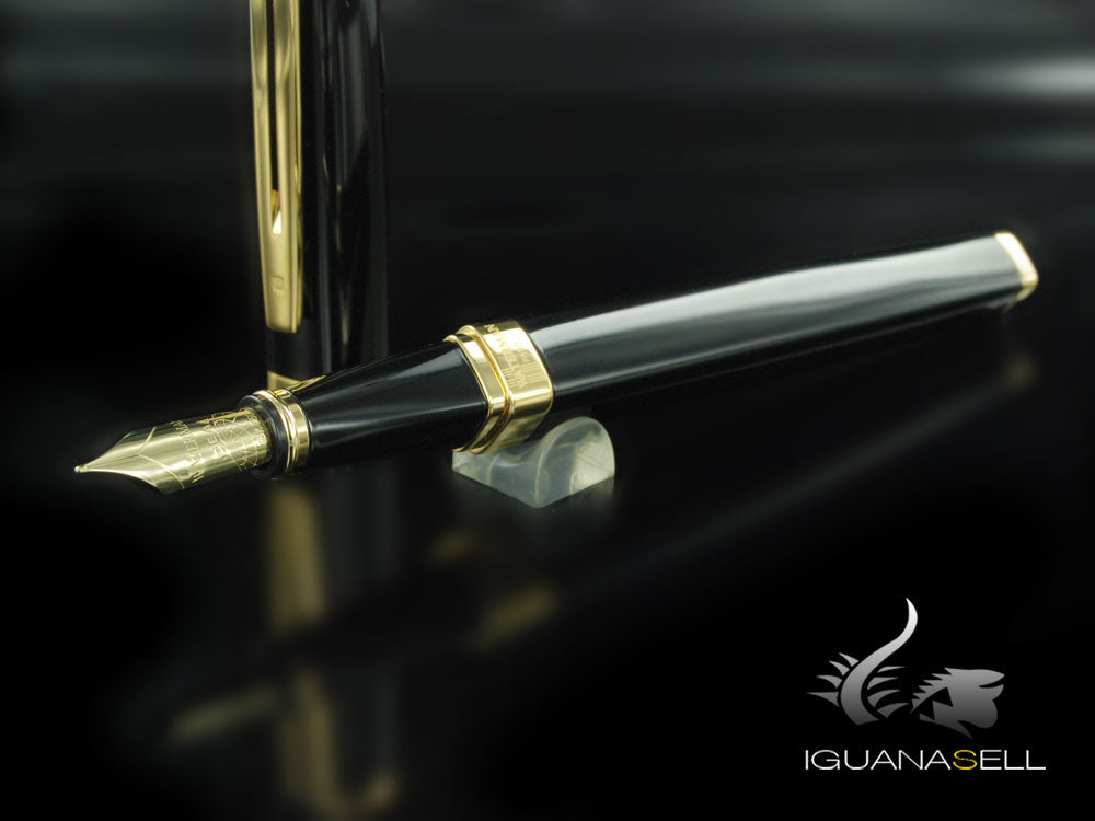 Waterman Fountain Pen Exception Slim Black -Gold Trims- S0636940