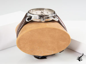 Montre automatique Zeppelin Atlantic, beige, 41 mm, jour et date, cuir, 8466-5