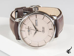 Zeppelin Atlantic Automatic Watch, Beige, 41 mm, Day and date, Leather, 8466-5