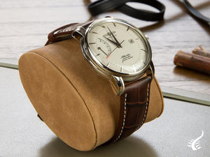 Zeppelin Atlantic Automatic Watch, Beige, 42 mm, Day, Leather strap, 8462-5