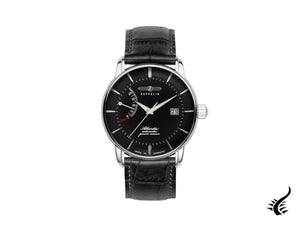 Zeppelin Atlantic Automatic Watch, Black, 42 mm, Day, Leather strap, 8462-2