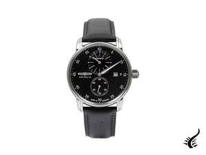 Zeppelin Captain Line Automatic Watch, Black, 43 mm, Day, Leather strap, 8622-2