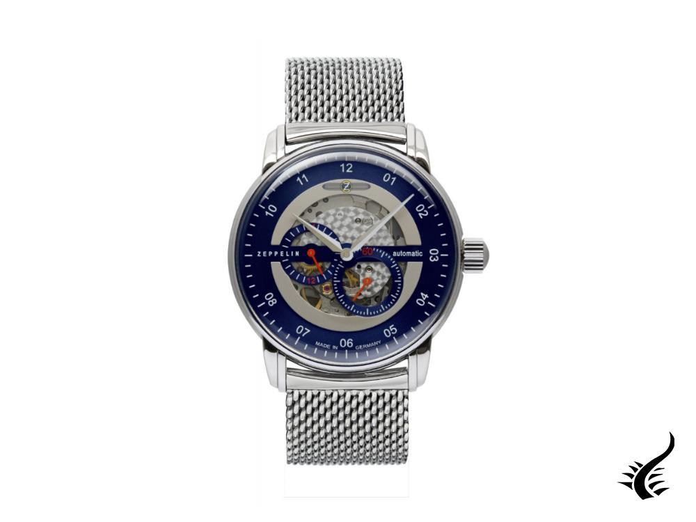 Montre automatique Zeppelin Captain Line, bleu, 43 mm, 8664M-3